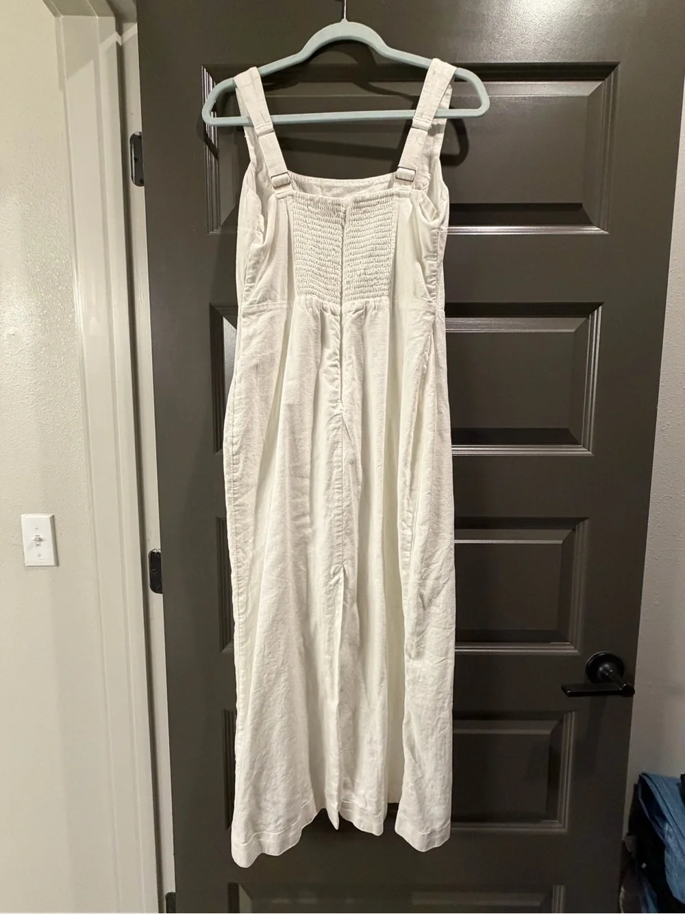Abercrombie & Fitch Linen White Sleeveless Maxi Dress